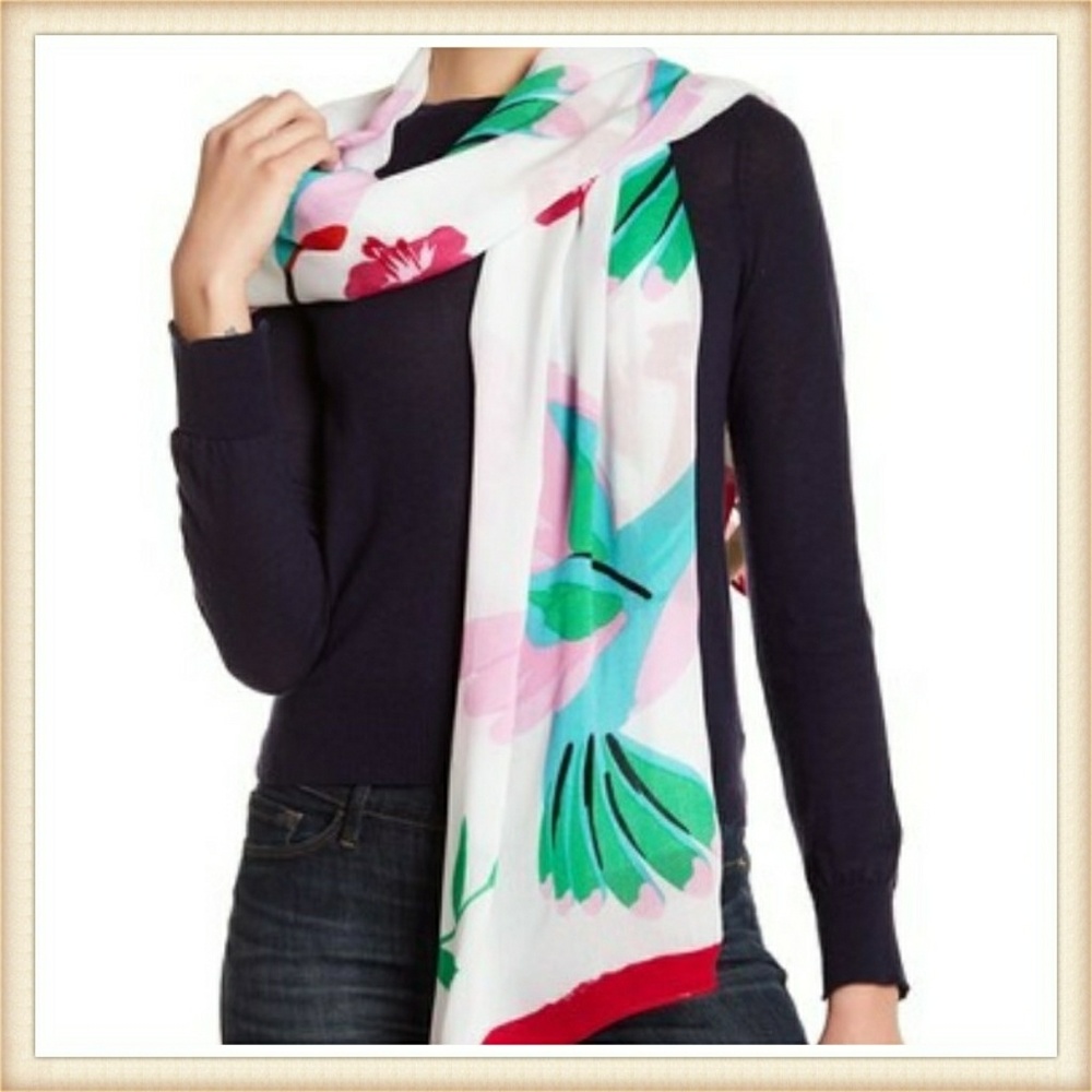 KATE SPADE HUMMING BIRD SCARF - NWT, HP🎉